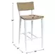 Calbas White and Honey Outdoor Bar Stool