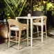 Grafton White Outdoor 32" Square Bar Table