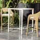 Grafton White Outdoor 32" Square Bar Table