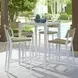 Grafton White Outdoor 32" Square Bar Table