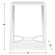 Grafton White Outdoor 32" Square Bar Table