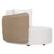 Kingsley Oyster White Upholstered Outdoor Round Swivel Daybed