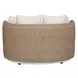 Kingsley Oyster White Upholstered Outdoor Round Swivel Daybed