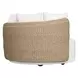 Kingsley Oyster White Upholstered Outdoor Round Swivel Daybed