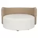 Kingsley Oyster White Upholstered Outdoor Round Swivel Daybed