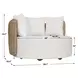 Kingsley Oyster White Upholstered Outdoor Round Swivel Daybed