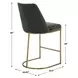 Somerset Charcoal Upholstered Counter Height Stool