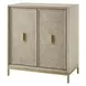 Alden Cerused and Gold 2 Door Accent Cabinet