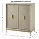 Alden Cerused and Gold 2 Door Accent Cabinet