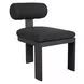 Bolster Back Charcoal Upholstered Outdoor Dining Chair
