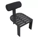 Bolster Back Charcoal Upholstered Outdoor Dining Chair