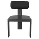 Bolster Back Charcoal Upholstered Outdoor Dining Chair