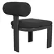 Bolster Back Charcoal Upholstered Outdoor Dining Chair