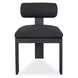 Bolster Back Charcoal Upholstered Outdoor Dining Chair