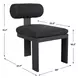 Bolster Back Charcoal Upholstered Outdoor Dining Chair