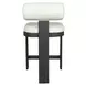Bolster Back Oyster White Upholstered Outdoor Counter Height Stool