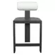 Bolster Back Oyster White Upholstered Outdoor Counter Height Stool