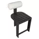 Bolster Back Oyster White Upholstered Outdoor Counter Height Stool