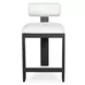 Bolster Back Oyster White Upholstered Outdoor Counter Height Stool