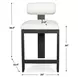 Bolster Back Oyster White Upholstered Outdoor Counter Height Stool