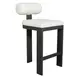 Bolster Back Oyster White Upholstered Outdoor Bar Stool