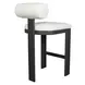 Bolster Back Oyster White Upholstered Outdoor Bar Stool