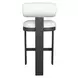 Bolster Back Oyster White Upholstered Outdoor Bar Stool