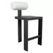 Bolster Back Oyster White Upholstered Outdoor Bar Stool