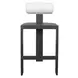 Bolster Back Oyster White Upholstered Outdoor Bar Stool