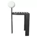 Bolster Back Oyster White Upholstered Outdoor Bar Stool