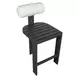 Bolster Back Oyster White Upholstered Outdoor Bar Stool
