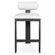 Bolster Back Oyster White Upholstered Outdoor Bar Stool