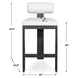 Bolster Back Oyster White Upholstered Outdoor Bar Stool