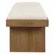 Langston Ivory Upholstered Accent Bench