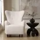 Oakley Soft White Upholstered Arm Chair
