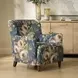 Prescott Blue and Brown Upholstered Arm Chair