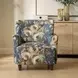 Prescott Blue and Brown Upholstered Arm Chair