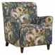 Prescott Blue and Brown Upholstered Arm Chair