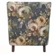 Prescott Blue and Brown Upholstered Arm Chair