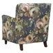 Prescott Blue and Brown Upholstered Arm Chair