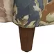 Prescott Blue and Brown Upholstered Arm Chair