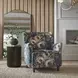 Prescott Blue and Brown Upholstered Arm Chair