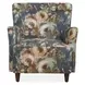 Prescott Blue and Brown Upholstered Arm Chair