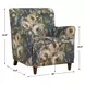 Prescott Blue and Brown Upholstered Arm Chair
