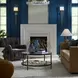Prescott Blue and Orange Upholstered Ikat Arm Chair
