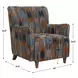 Prescott Blue and Orange Upholstered Ikat Arm Chair