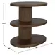 Riverton Dark Walnut Oval Side Table