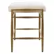 Monterey Ivory Performance Fabric Upholstered Small Accent Bench