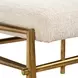 Monterey Ivory Performance Fabric Upholstered Small Accent Bench
