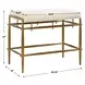 Monterey Ivory Performance Fabric Upholstered Small Accent Bench